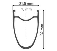DT Swiss Jante de route RR 511 - Prêt Tubeless 700C 32H - Argenté / Noir
