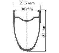 DT Swiss Jante de route RR 511 700C Tubeless-Ready 28 trous Noir