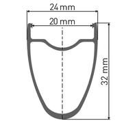 Dt Swiss Jante De Vélo De Route Rr521 700 32 Db Vi Disc Tubeless