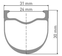 Dt Swiss Roue Avant Gravel Grc 1100 Dicut 650b isc Tubeless