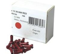 DT SWISS BOÎTE DE 100 ÉCROUS DE RAYON EN ALUMINIUM ROUGE 2 mm