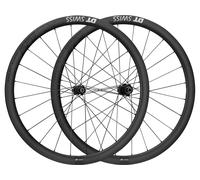 DT Swiss Set de Roues en Carbone CRC 1100 SPLINE 38 Disc CL 28" Tubular noir 28" Satz (VR 12x100 + HR 12x142) Shimano