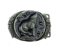 DT Vintage 3D Wild Wolf Howling Punk Feuille de Loup Western Cowboy Boucle de ceinture Cadeau pour Homme Femme Anniversaire Jour de Noël, 5