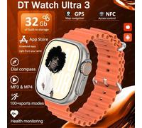 Dt Watch Ultra 3 Google Map Nfc Montre Intelligente Appel Vidéo Nfc Mp3 Boussole Sport Fitness Tracker Bracelet Intelligent Tout Neuf Série 10.Orange.Brand New