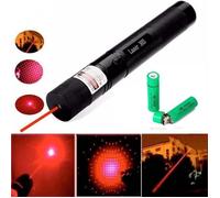 DT07938-Top Laser 303 100mW pointeur Laser rouge longueur focale réglable et avec Star Filter Pattern avec 1400 mah 18650 batterie