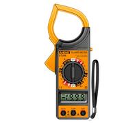 DT266 Pince ampèremétrique numérique True RMS professionnelle, testeur de tension de courant, multimètre, pince ampèremétrique, écran LCD, grande plage de test, affichage clair, (Jaune)