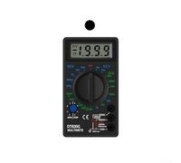 DT830G Multimètre numérique, 1999 comptes LCD Voltmètre, Ampèremètre, Ohmmètre avec diode et transistor Testeur compact alimenté par piles 9 V pour électriciens et étudiants (noir)