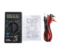 DT830G Multimètre numérique avec écran LCD pour mesure électrique, résistance de courant AC DC et test de diode (Noir)