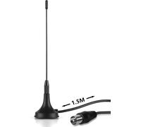 DTA180-Indoor TV Antenna TNT HD-Powerful,Small,Mini,Discreet,Portable,Magnetic Base,Optimal Reception for Television France Belgium Home,Camper,Caravan-Black