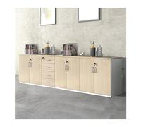 DTACBNEUZ Armoire de classement à combinaison en bois pour imprimante - Six portes et quatre tiroirs - Armoire de rangement de données de 2,8 m
