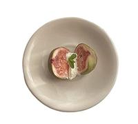 DTACBNEUZ Assiette creuse blanche crème, petite assiette pour la maison, restaurant, café, dessert, fruits, petit-déjeuner, ronde