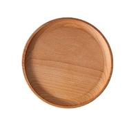 DTACBNEUZ Assiette creuse en bois, assiette Dim Sum pour la maison, gâteau, carré rond pur, restaurant, café, thé l'après-midi (A,002)