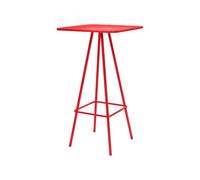 DTACBNEUZ Table de bar carrée multicolore pour intérieur et extérieur, pour caravanes, patios, restauration, fêtes et événements commerciaux (rouge)