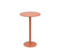 DTACBNEUZ Table de bar ronde moderne en fer pour intérieur/extérieur - Pour camping-car, terrasse, restauration, événements commerciaux (orange)