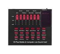 DTADYUO Interface Audio USB de Carte Son en Direct pour Mobile et Ordinateur Rechargeable avec Plusieurs Effets sonores Connexion BT pour Chanter en Direct