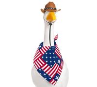 Dtaigou 4 Juillet Ensemble de Tenue d'oies, vêtements d'oies patriotiques - Tenue Animale du Drapeau de la Cour - Costume d'oies Mignonne pour décoration de Porche de fête de fête de Jardin