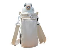 Dtaigou Bandeoulière pour Bouteille d'eau | Grande Poche Isotherme À Cordon,Support pour Bouteille d'eau avec Sangle,pour Extérieur Voyage Camping Randonnée Marche Pêche Plage Course Hommes Femmes