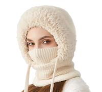 Dtaigou Bonnet 3 en 1 avec Écharpe Et Protège-Visage, Cagoule d'hiver Chaude Et Coupe-Vent Doublée en 3 en 1 Améliorée, Bonnet Tricoté d'hiver Entièrement Couvrant, pour La Randonnée, Le Cyclisme