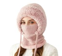 Dtaigou Bonnet 3 en 1 avec Écharpe Et Protège-Visage, Cagoule d'hiver Chaude Et Coupe-Vent Doublée en 3 en 1 Améliorée, Bonnet Tricoté d'hiver Entièrement Couvrant, pour La Randonnée, Le Cyclisme