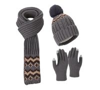 Dtaigou Bonnet Hiver,Bonnet Gants Femme Chauds Tricotés | Renforcé Anti-Froid Chauffant Mains - pour Festival Voyage Déplacements Quotidiens Ski Marche en Plein Air Temps Froid