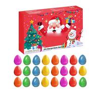 Dtaigou Calendrier De L Avent,Compte à Rebours de Noël sur 24 Jours | Jouets Animaliers Œuf De Dinosaure, Remplissages De Bas Pour Noël, Pour Décoration Festive Et