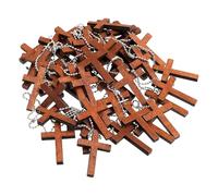 Dtaigou Charme Croix en Bois pour Bracelets | Ensemble de Charmes Croix Variés pour Colliers et Bracelets,Objet de Prière Naturel Léger et Lisse pour Fille Fils Amis Famille