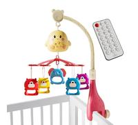 Dtaigou Mobile Musical de Lit - Mobile pour Nourisson avec Télécommande - Hochet Rotatif Portable pour Sommeil Lit Poussette Garçon Fille 0-18 Mois