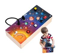 Dtaigou Planche D'Activités Système Solaire, Jeu en Bois du Système Solaire avec Motif Spatial, Idéal pour Maison, Filles et Garçons - Apprentissage Ludique de l'espace