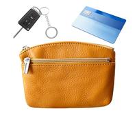 Dtaigou Porte-monnaie pour pièces de monnaie, porte-monnaie portable en cuir synthétique avec fermeture éclair | Petit sac étanche en cuir synthétique avec pochette zippée pour carte d'identité