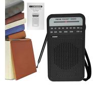 Dtaigou Radio Transistor À Piles,Radio FM Portable - Électronique sur Batterie avec Haut-Parleur sans Fil et Aiguille pour École, Travail, Camping, Maison, Gym, Personnes Âgées, Extérieur, Détente et