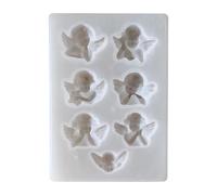 Dtaigou Silicone Moules À Résine,Moule en Silicone Ange pour Moulage Résine | Outils De Bricolage À Démoulage Facile Pour Savon Cire Plâtre Accessoires Porte-Clés Charme Décoratifs