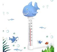 Dtaigou Thermomètre pour Piscine - Jauge de Sécurité Shark pour Bain | Thermomètre Flottant Baignoire, Spa, Piscine, Bassin Extérieur, Aquarium, Décoration Intérieure