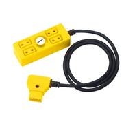 Dtap Répartiteur d'alimentation mâle vers 4 ports femelles Adaptateur D-Tap Hub avec vis 1/4 Étend la puissance de sortie à quatre appareils Connecteurs robinet