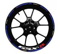 DTASMBD Autocollants pour Roues de Moto Autocollants De Roue De Moto pour Suzuki GSXR750 GSXR1000 GSXR 750 1000 Autocollants À Rayures Décalcos,Autocollants(Couleur 6)