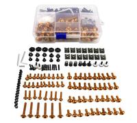 DTASMBD Carénage Moto Écrous Vis Clips Kit De Fixations De Carénage pour Moto pour Suzuki GSX-R 600 750 GSXR 2006-2012, Vis, Écrous Et Boulons De Pare-Brise en Aluminium Visserie(Orange)