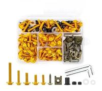 DTASMBD Carénage Moto Écrous Vis Clips Kit De Fixations De Carénage pour Moto pour Sym Jet X 125 14, Vis, Écrous Et Boulons De Pare-Brise, Fixations en Aluminium Visserie(Or)