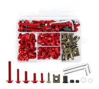 DTASMBD Carénage Moto Écrous Vis Clips Kit De Fixations De Carénage pour Moto pour Sym Jet X 125 14, Vis, Écrous Et Boulons De Pare-Brise, Fixations en Aluminium Visserie(Rouge)
