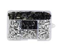 DTASMBD Kit De 195 Vis De Carénage pour Moto pour Aprilia RS125 RS250 RS 125 250, Écrous De Fixation De Carénage De Rechange Kit d'écrous de boulons de carénage Moto(Argent)