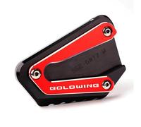 DTASMBD Support Béquille Coussinet De Béquille De Moto pour Goldwing 1800 GL1800 2002-2017 Ou 2018-2024, Plaque De Support Latérale, Coussinets De Pieds Latérale Plaque Agrandir(Rouge,X-1)