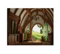 DTASSVEW 500/1000/1500 Pièces Puzzle en Bois DIY Résumé du Paysage des Le Seigneur des Anneaux Jeu D'Intelligence De l'art De La Décoration Moderne Jeu Cadeau Unique - Affiche De Film HD - D199