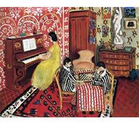 DTAUPREB Peinture à l'huile bricolage pour adultes enfants pianiste et joueurs de dames Henri Matisse peinture par numéro avec pinceaux et pigment acrylique sur toile