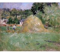 DTAUPREB Peinture à l'huile DIY pour adultes et enfants Meules de foin Berthe Morisot Peinture par numéro avec pinceaux et pigment acrylique sur toile