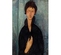 DTAUPREB Peinture par numéros Kits pour adultes enfants Amedeo Modigliani Femme aux yeux bleus Kits de peinture à l'huile de bricolage Peinture numérique par numéros sur toile Décoration Cadeau