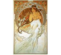 DTAUPREB Peinture par numéros pour adultes bricolage peinture à l'huile musique Alphonse Maria Mucha numérique toile peintures Kit Art décoration cadeau