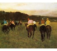 DTAUPREB Peinture par numéros pour adultes enfants Edgar Degas chevaux de course bricolage peinture à l'huile peinture numérique par numéros Kits sur toile décoration cadeau