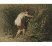 DTAUPREB Peinture par numéros pour adultes et enfants Nymphe dans les roseaux Kit de peinture à l'huile sur toile à faire soi-même