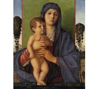 DTAUPREB Peinture par numéros pour enfants et adultes débutants Madone avec arbres Kits de peinture à l'huile à faire soi-même Dessin sur toile Art Décor