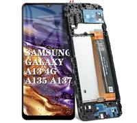 DTD 6.6" Noir Kit Écran LCD avec Châssis pour Samsung Galaxy A13 4G SM-A135F SM-A137F Écran Complet Tactile LCD Display de Rechange avec