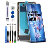 DTD Écran OLED de Rechange pour Google Pixel 6 Pro LCD Digitizer pour Google Pixel 6 Pro Écran Tactile Kit de réparation avec Cadre avec Fonction d'empreintes digitales