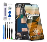 DTD Écran pour Samsung Galaxy S22 5G SM-S901B, SM-S901B/DS Écran LCD de Rechange avec Outils (Noir avec Cadre, sans Reconnaissance d'empreintes digitales)